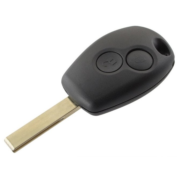 Távirányító/kulcstartó, Modecar, 2 gomb, Renault, Fekete