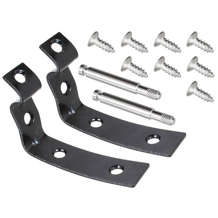 Set balamale torpedou, Modecar, Pentru Audi A3 8P 03-12, Cu stifturi si suruburi, Negru/Argintiu