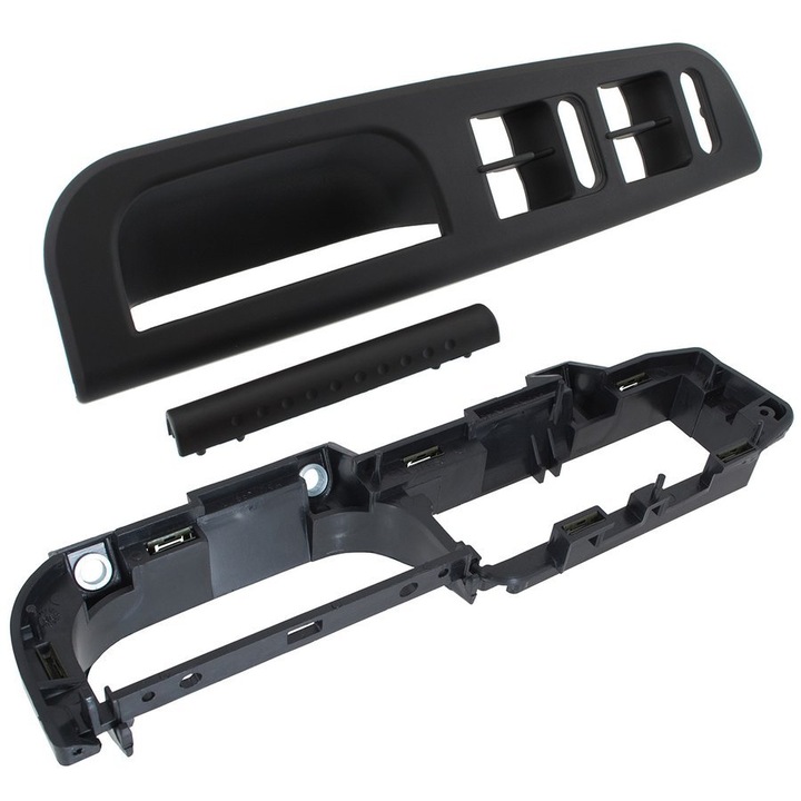 Maner usi fata stanga, MODECAR, pentru VW Bora 98-05, Golf IV 97-03, Passat B5 96-05, Sharan 95-10, Alhambra 96-10, negru, set 3 piese