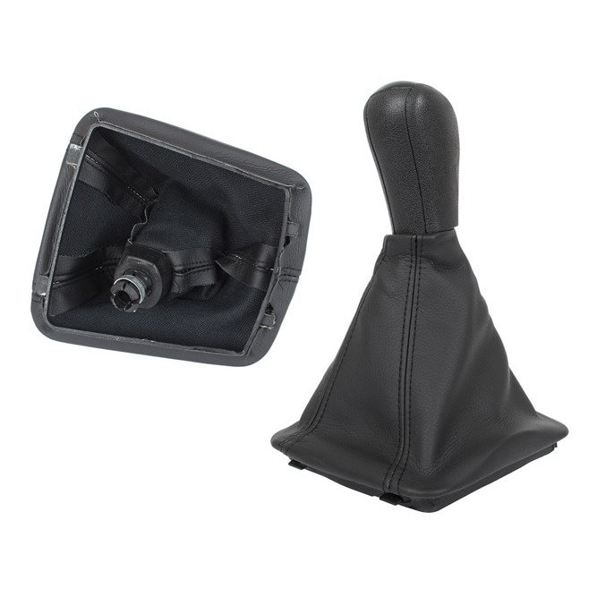 M MODECAR Schalthebelknauf Für Skoda Octavia I - Schwarzes Leder Mit 5-Gang Schaltschema