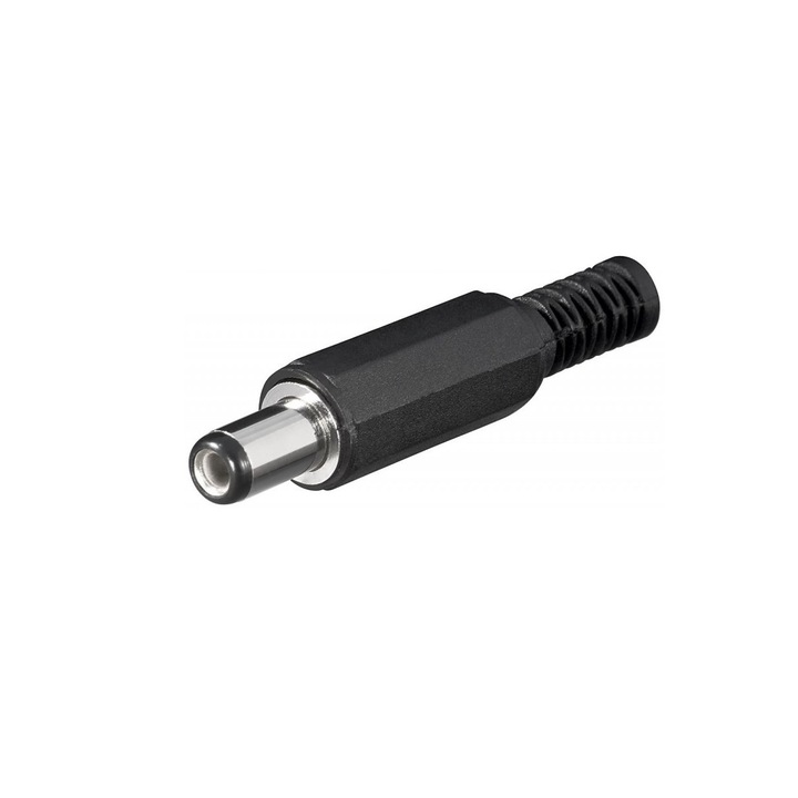 Tápcsatlakozó DC dugó EX5.5/IN2.1 kábelvédővel, Goobay