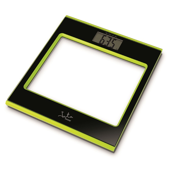 Електронен кантар за тегло Jata 450, 150 кг., LCD дисплей, Зелен/Черен