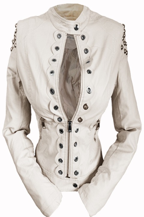 Дамско кожено яке deq Катрин, Бежово, Размер XXL