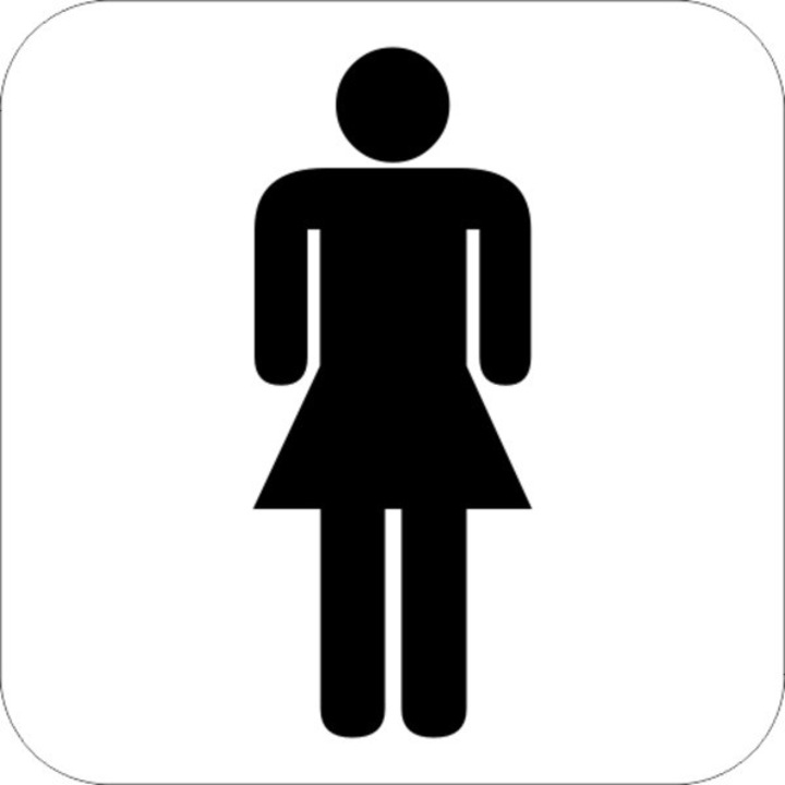 Стикер Preventa дамска тоалетна, 120x120