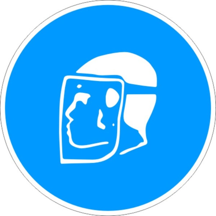 Стикер Preventa трябва да се носят защитни средства за лице, 120x120