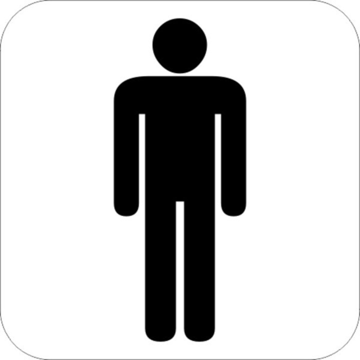 Стикер Preventa мъжка тоалетна, 120x120