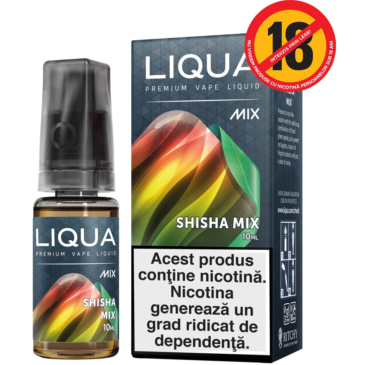 Lichid pentru Tigara Electronica Liqua MIX, Shisha Mix, 18 mg/ml nicotina, 10 ml