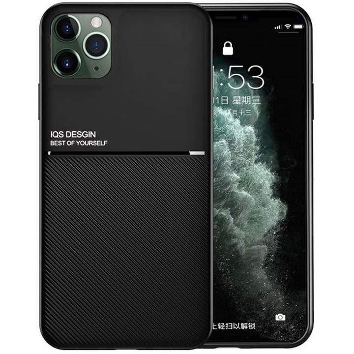 Huawei Honor 30 Lite / 30 Youth, силиконов калъф, средна устойчивост на удар, съвместим с магнитен държач, карбонов модел, Wooze Carbon, черен (100661)