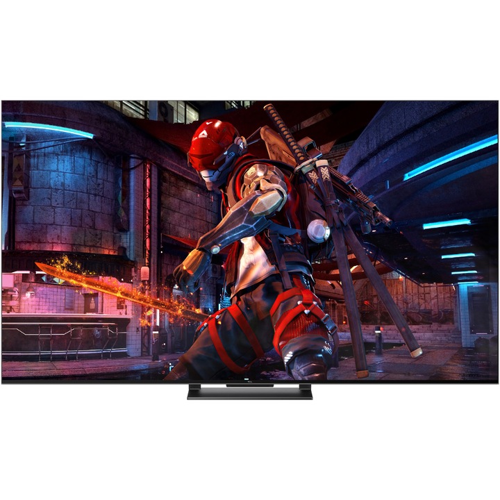 Телевизор TCL QLED 55C745, 55" (139 см), Smart Google TV, 4K Ultra HD, 100 Hz, Клас F (Модел 2023)