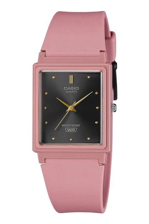 Casio, Правоъгълен часовник с лого на циферблата, Розов