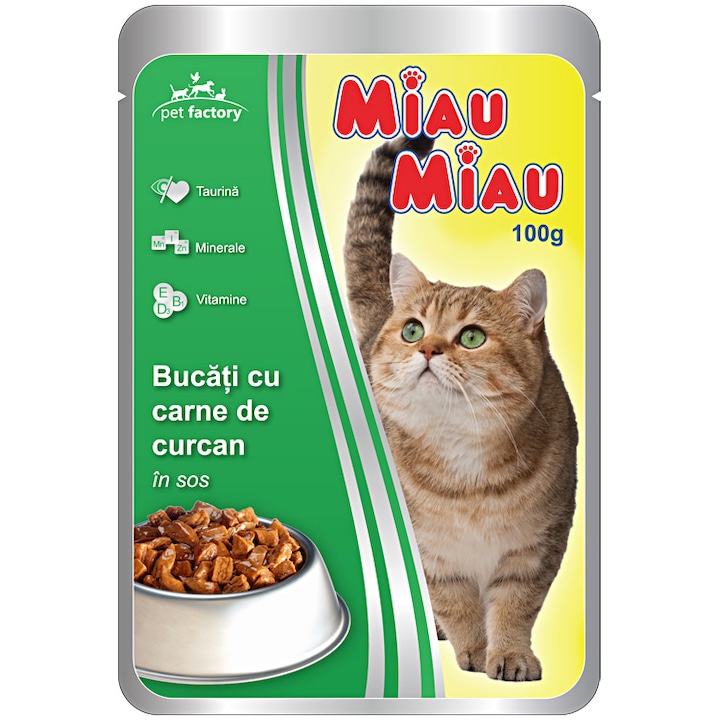 hrana umeda pentru pisici miau-miau curcan in sos plic 100g imagen 29_1_
6