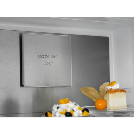 Combina frigorifica Electrolux LNT7ME36X3, 366 l, No Frost, Afisaj LCD, CustomFlex, Multi Flow, Iluminare LED, Clasa E, H 201 cm, Inox antiamprenta