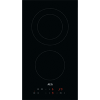Plita ceramica incorporabila AEG HRB32310CB, 29 cm, blocare copii, fara rama, 2 zone de gatit, negru