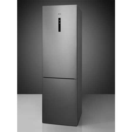 Combina frigorifica AEG RCB836C5MX, 366 l, No Frost, Afisaj LCD, CustomFlex, Multi Flow, Iluminare LED, Clasa C, H 201 cm, Inox antiamprenta