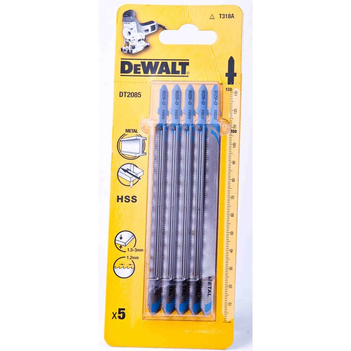 Set 5xLame fierastrau, DeWalt, 130mm, Argintiu