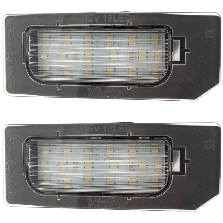 LED rendszámtábla lámpák, MODECAR, 2 db, Mitsubishi ASX, 2010-, fehér, SMD típusú