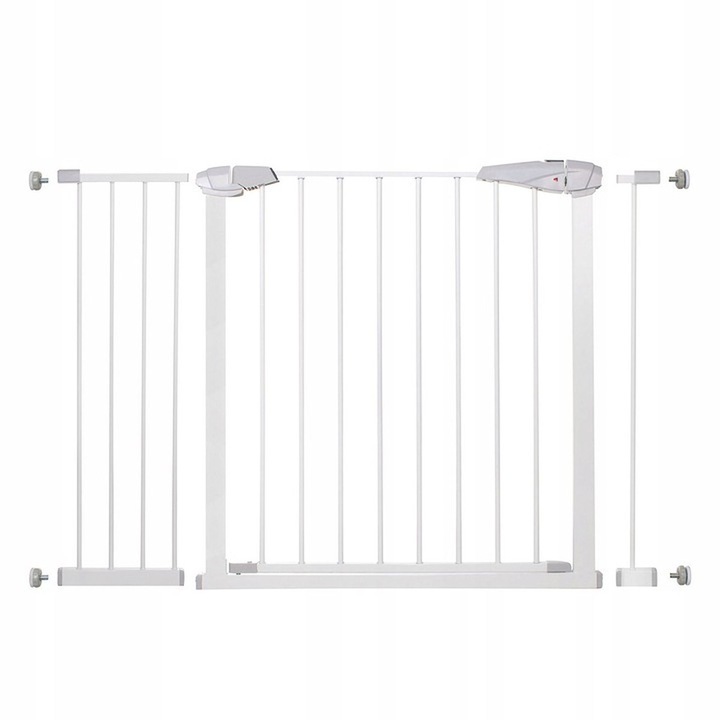 Poarta de siguranta Safety Gate pentru scari, ajustabila 111-120 cm, din otel, alba
