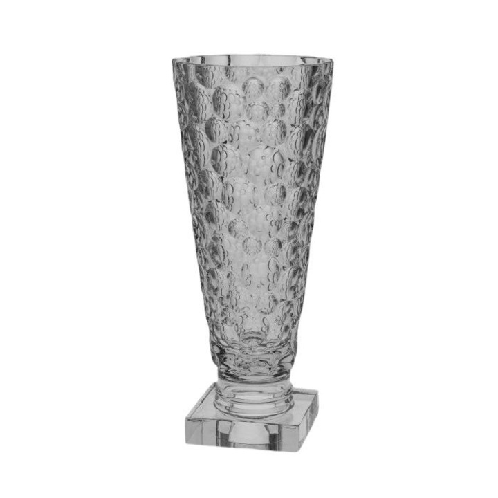 Декоративна ваза, Bohemia, Стъкло, 385 мл, Прозрачен