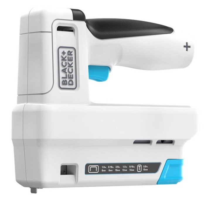 Elektromos tűzőgép akkumulátorral, 3,6 V Black & Decker, USB töltés.