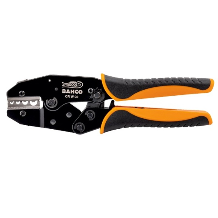 Aljzatos krimpelő fogó, Bahco, 0,5-10 mm², fekete/narancs