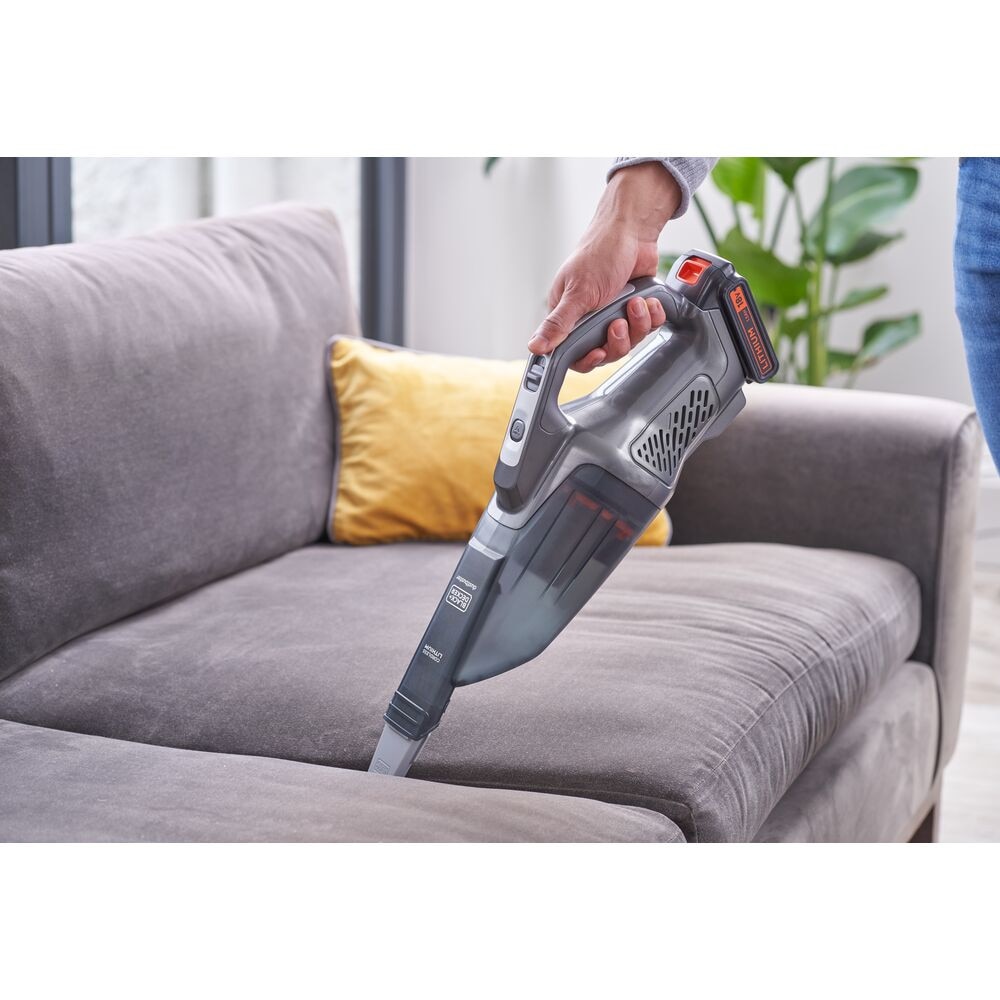 Aspirator fara fir Dustbuster, Black & Decker, 18V, Li-Ion, Gri