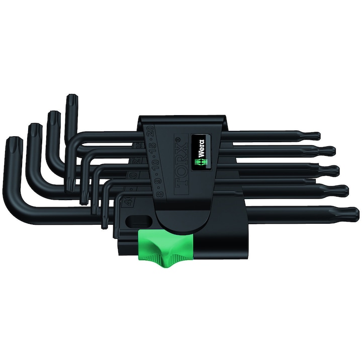 Комплект ключове имбус Wera, Torx T8 до T40, 9 бр