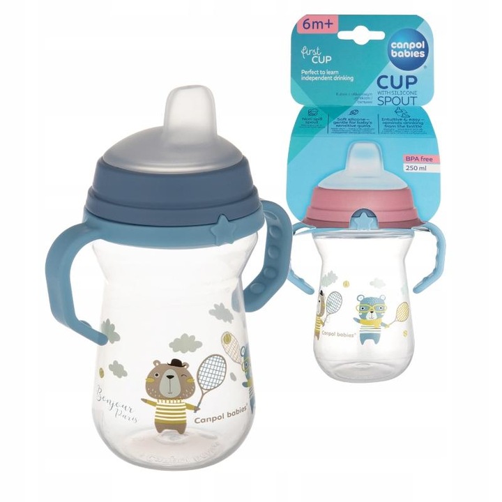 Biberon/Cana bebelusi, Mam, 250ml, Albastru, 6 luni