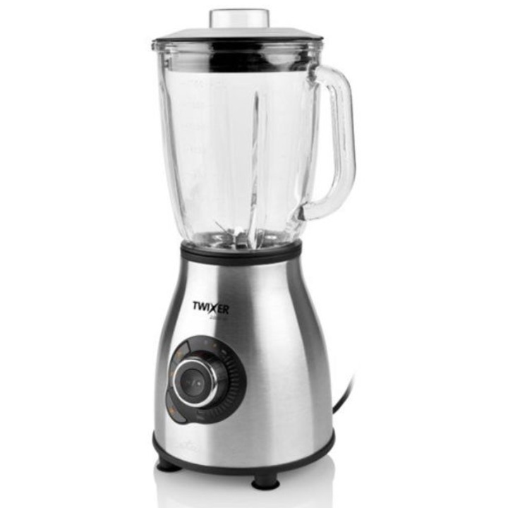 Blender ETA, Twixer 362483, Sticla/Inox, 1000W, 1.75 L, Negru/Inox
