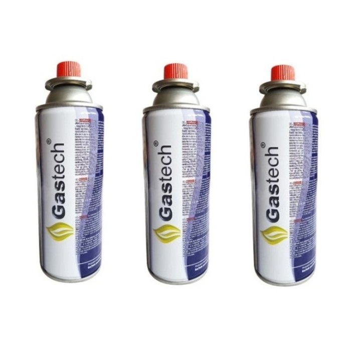 Set 3 buc, butelii cu gaz 227g, GazTech, rezerve pentru arzator camping