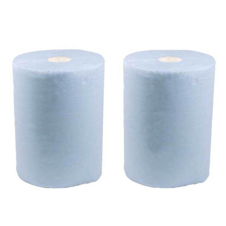 Prosoape de Hartie Rola Industriala Albastra din Celuloza, 3 Straturi, 190 m