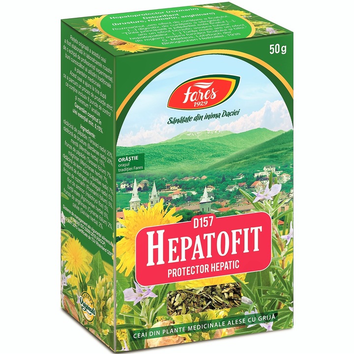 Ceai protector hepatic Hepatofit vrac, 50gr, Laboratoarele Fares Orastie