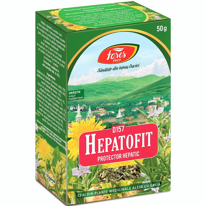 Чернодробен защитен чай Хепатофит насипен, 50гр, Laboratore Fares Orastie
