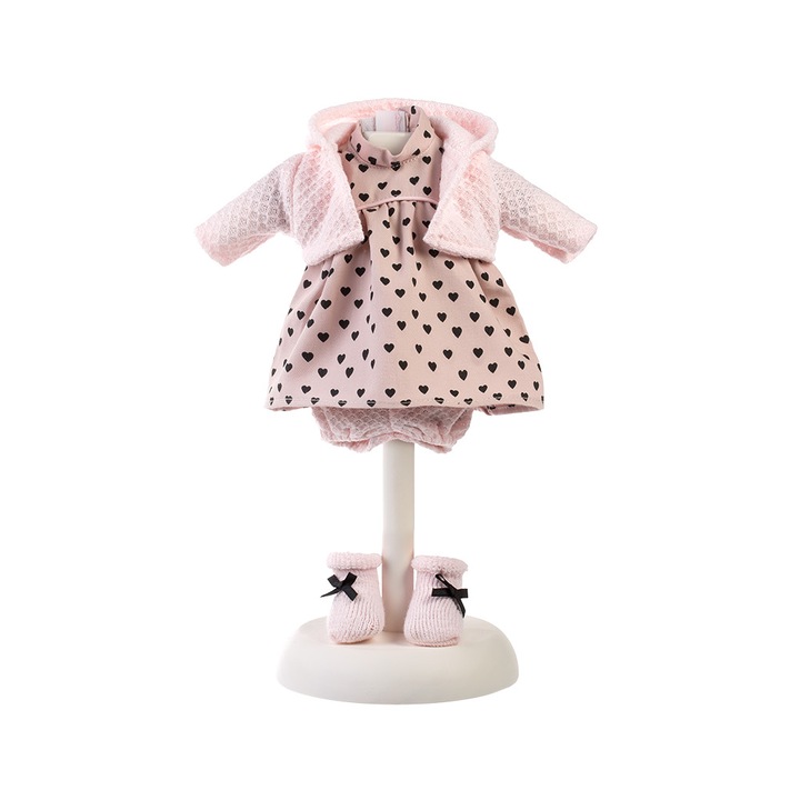 Llorens ruhák, Babák 33 cm, szívecskés ruha, 5 db