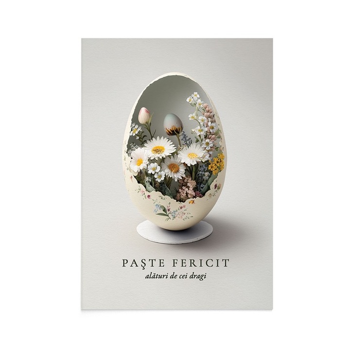 Felicitare Paste Delicate Egg, Zizula Cards, 105 X 150 mm