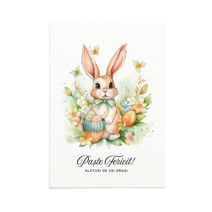Felicitare Paste Easter Rabbit, Zizula Cards, 105 X 150 mm