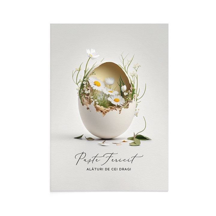 Felicitare Paste Daisy Easter, Zizula Cards, 105 X 150 mm