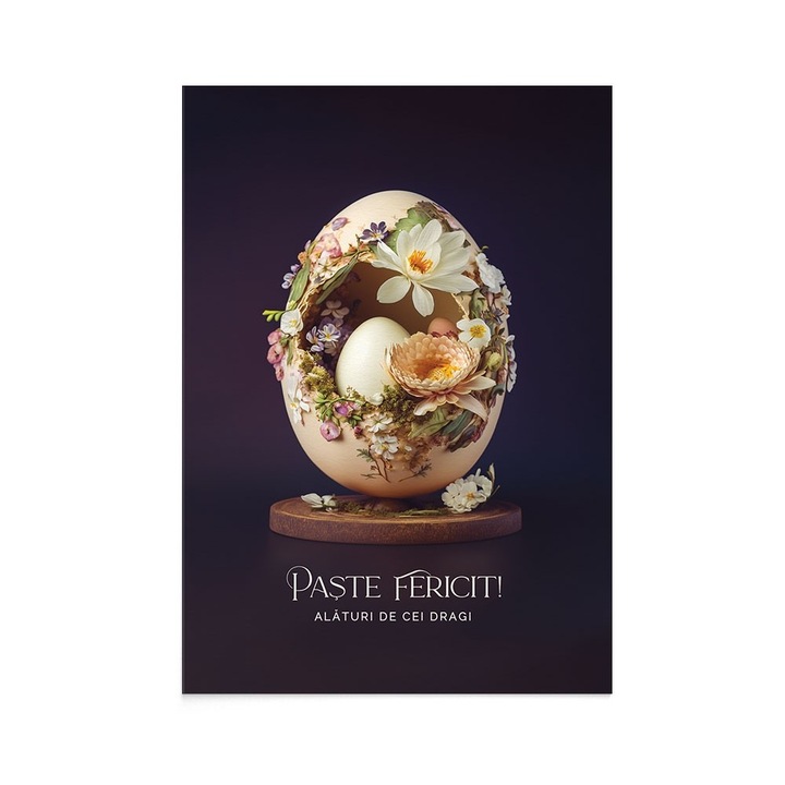 Felicitare Paste Beautiful Egg, Zizula Cards, 105 X 150 mm