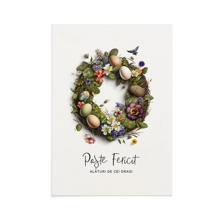 Felicitare Paste Natural Easter, Zizula Cards, 105 X 150 mm