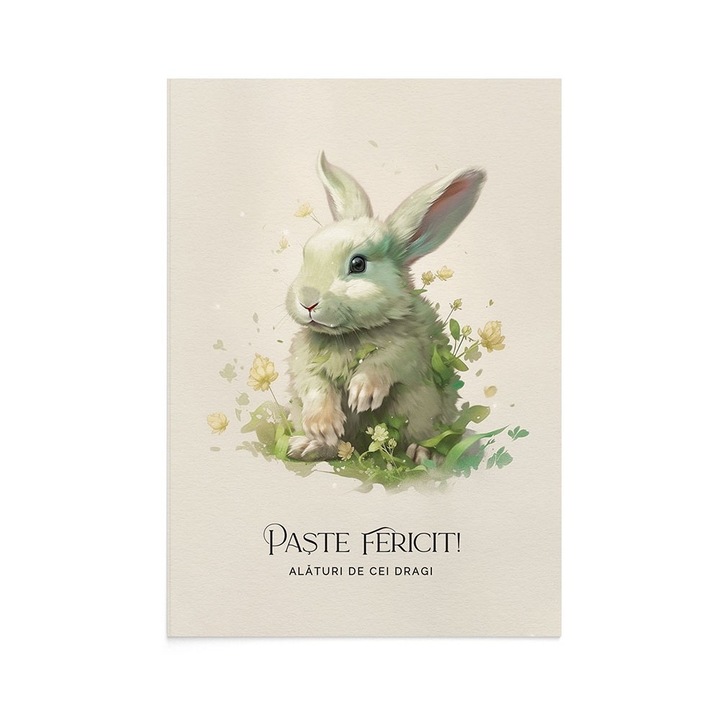 Felicitare Paste Spring Rabbit, Zizula Cards, 105 X 150 mm