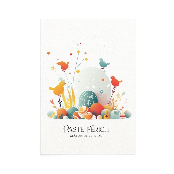 Felicitare Paste Easter Birds, Zizula Cards, 105 X 150 mm