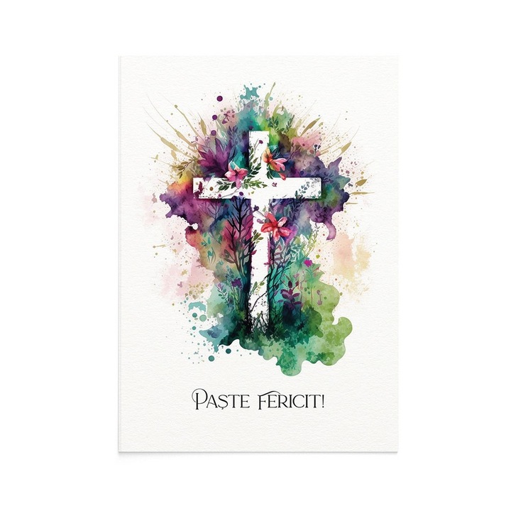 Felicitare Paste Lively Cross, Zizula Cards, 105 X 150 mm