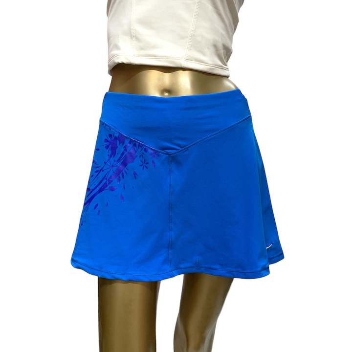 Fusta-pantaloni sport Nike pentru femei 256581, Dri-Fit, scurte, pentru tenis, cu pantaloni dedesubt, Robotei ciel