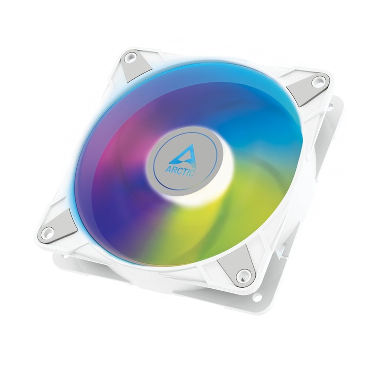 Вентилатор за компютър Arctic P12, PWM, PST, ARGB, ACFAN00254A, White, 120x120x25mm, 4-pin PWM, 2000RPM