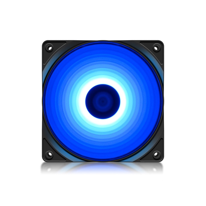 Вентилатор за компютър DeepCool Xfan 120 FLED-RF120-BL, 1300RPM, 3 pin, Molex 4-pin, 120x120x25mm