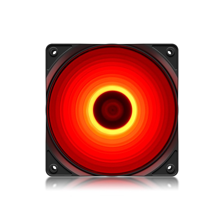 Вентилатор за компютър DeepCool Xfan 120, FLED-RF120-RD, 1300RPM, 3 pin, Molex 4-pin, 120x120x25mm