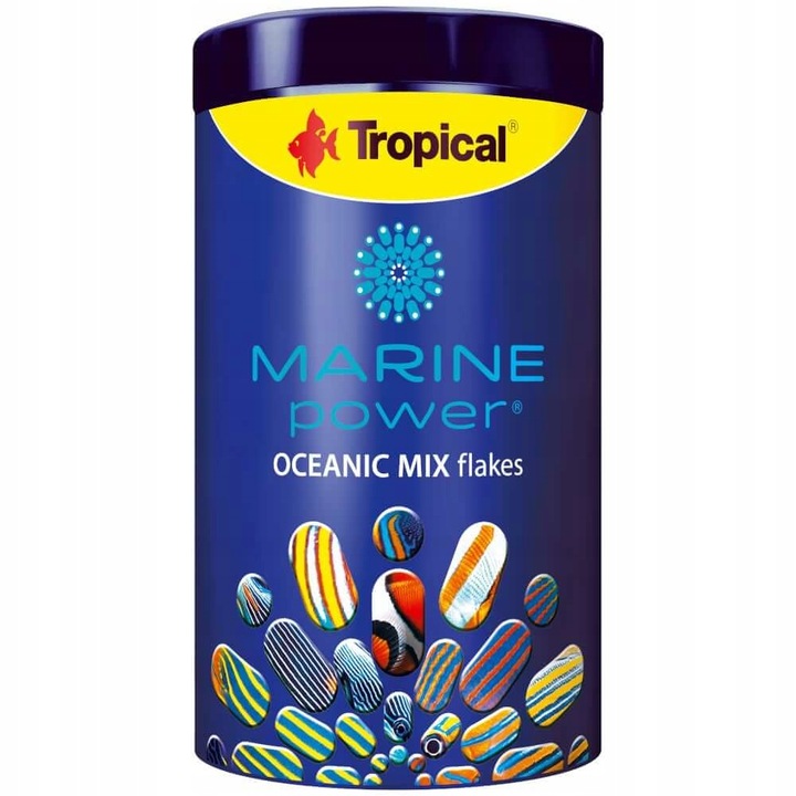 Храна за морски риби Tropical Marine Power Oceanic Mix, люспи, 1000мл (200гр)