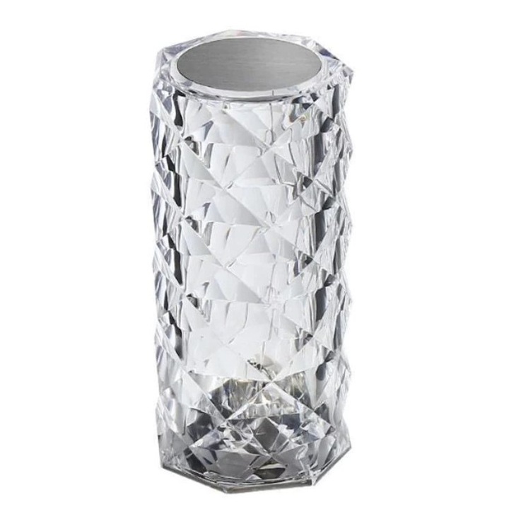 Lampa ambientala Crystal Diamond cu schimbare culoare la atingere, alimentare USB