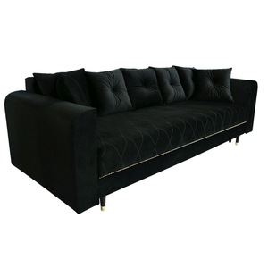 Canapea moderna, functie de dormit, BEATRICE, Postergaleria, 225 x 57 cm, negru