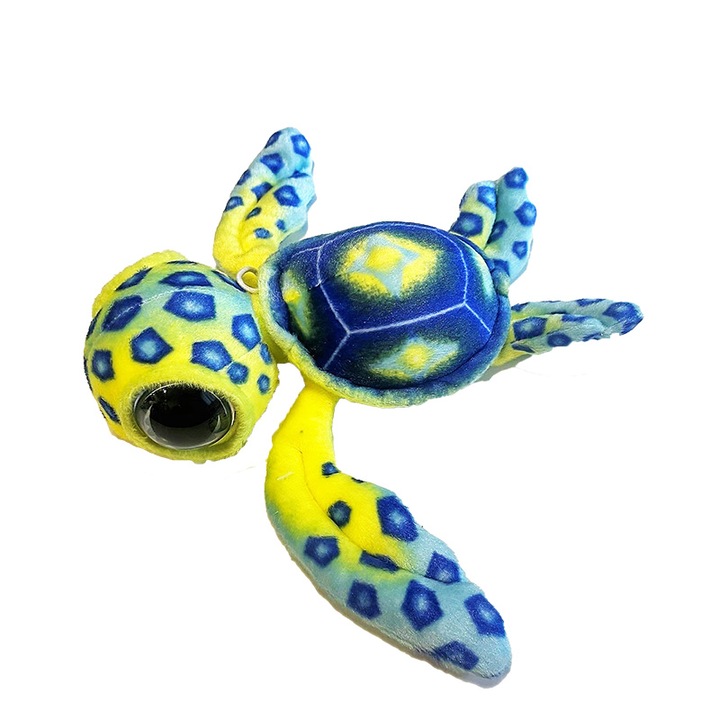 Плюшена Играчка, Морска Костенурка, Синьо-Жълта, 40см