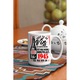 Cana personalizata cu imprimeu Sunt ca un vin bun, cu varsta devin tot mai nobil! imbuteliat: 1945, Ceramica, 330 ml, Maner si interior Alb